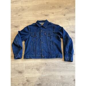 Vintage Levi’s 71506 0216 Denim Trucker Jacket Made In Canada Mens 48L Dark Wash